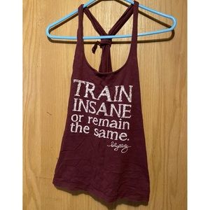 Blogilates — Train insane or remain the same tank